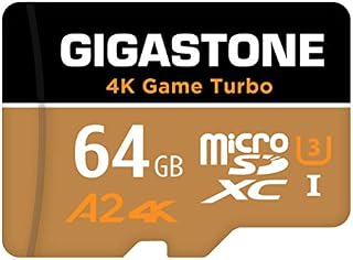 Gigastone 64GB Micro SD Card, 4K UHD Game Turbo, Nintendo-Switch Compatible, Read/Write 95/35 MB/s, A2 App Performance, UHS-I U3 C10 Class 10 Memory Card