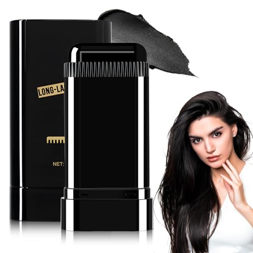Safe and Convenient Comb Hair Dye, 2-in-1 Hair Dye Comb, Black Hair Dye with Comb Applicator, Hair Dye Comb for Quick Touch-Ups, Comb Hair Dye for Women & Men (Black)