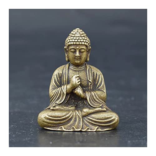 ANWUYANG Brass Micro-Tallado Sakyamuni Bronce Buda Estatua, Buda De Bronce Sólido Pequeño Adorno, Decoraciones Caseras Antiguas Y Angustiadas Cover
