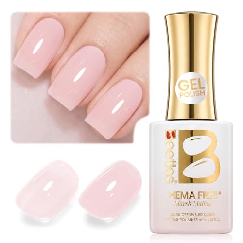 Image of Beetles Sheer Milky Pink Jelly Gel Polish,Marsh Mallow Nail Gel
