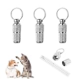 JUGUTA 3 Pezzi Etichetta Di Indirizzo Collare Di Gatti Cane Per Cani Di Gatto, Piccole Targhette Per Etichette Animali Di Identità Indirizzo Scatola Della Pillola Manica Id Della Capsula