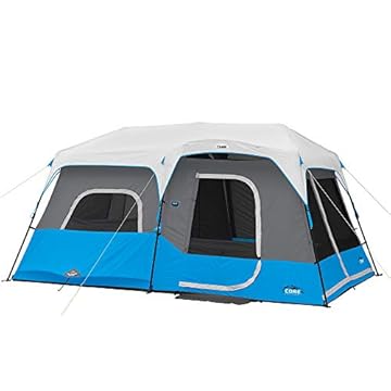 core 10 person lighted instant cabin tent