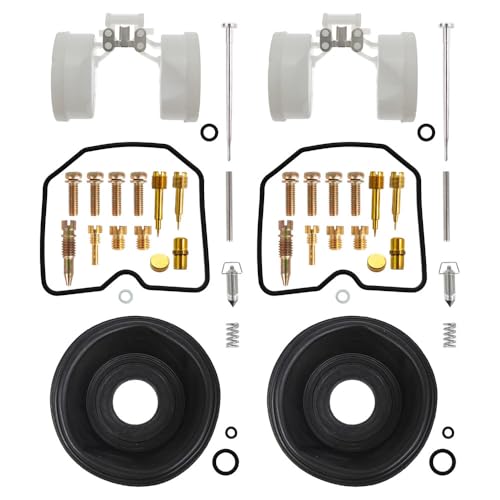 Image of 2-Pack Carburetor Repair Kits Carb Rebuild Kit with Diaphragm Float Replacement for Kawasaki Vulcan 500 EN500A 1990-1996