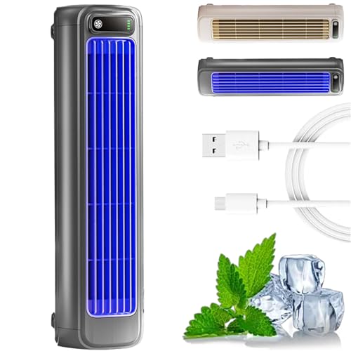 Image of Brizac Air Conditioner, Qinux Briza Ac, Enjoy A Quick, Natural, And Healthy Cool Down, Portable Air Conditioner Cooling Fan Quiet With 3 Speeds (Blue)
