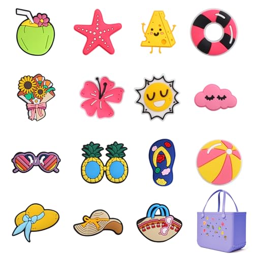 Breloques noires pour sac Bogg : lot de 19 accessoires de plage