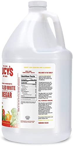 Lucy's Family Owned - Organic Apple Cider Vinegar & Natural White Vinegar Bundle (128Oz Bottles - 2 Total) #TOP2