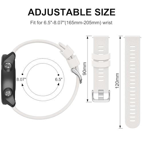 Image of Tobfit 20mm Straps Compatible with Garmin Forerunner 165 /165 Music, Forerunner 55 /158,245 /245 Music, 645 /645 Music Band for Women Men, Silicone Strap for Garmin Watch