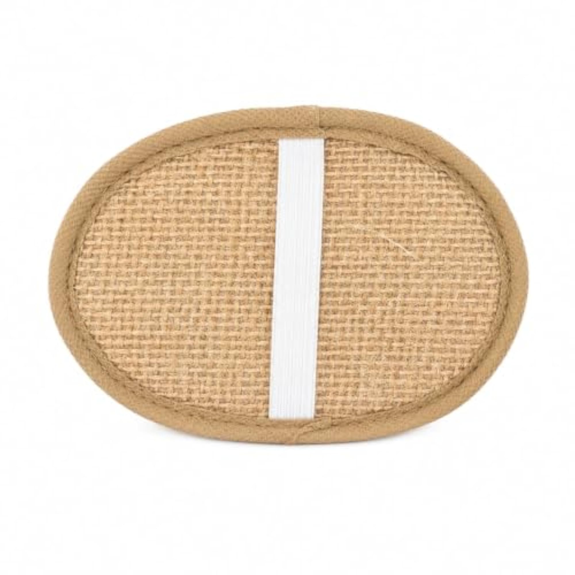 Oval Natural Loofah Bath Scrubber with Jute Backing