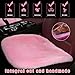 Ohleats Sheepskin Car Seat Cushion, Comfortable Soft Fur Wool Auto Front Seat Cover, Vehicle Seat Protector Pad for Warm Winter Office Chair, Universal Decor Car Accessories (Pink)