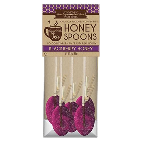 Cucharas de miel con sabor a mora negra individuales