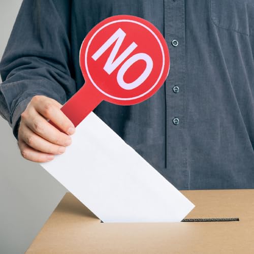 2 paletas de votación sí o no para aula, foam miniatura 7