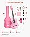 VEVOR Acoustic Guitar for Kids & Beginners, 30 Inch Classical Guitar with Nylon Strings & Full Starter Kit (Gig Bag, Tuner, Strap, Capo, Picks, Extra Strings) for Students, Boys & Girls, Pink