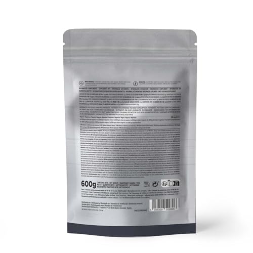HSN Magnesiumcitrat Pulver (310 mg elementares Magnesium) | Geschmacksneutral 600 g = 300 Portionen | 100% reines Magnesium ohne Zusatzstoffe oder Trennmittel | Nicht-GVO, Vegan, Glutenfrei