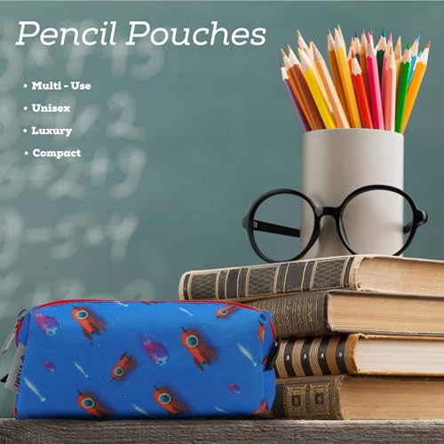 Image of VISMIINTREND Space Mid Printed Flat Pencil Pouch - Stylish and Multi-Purpose for All Ages Boys & Girls | Large | Stationary Organizer | Pen Case | School | Kids | College | Students | Gifts