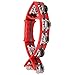 Hand Tambourine Bell Hand Drum Bell Fish Shaped Double Row Tambourines Musical Rhythm Instrument without Burrs for Children(red)
