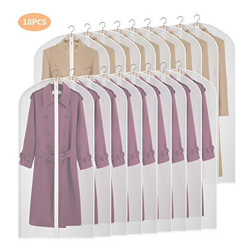 KEEGH Hanging Garment Bags Long Dress Cover 60inch Protector Moth-Proof Garment Bag