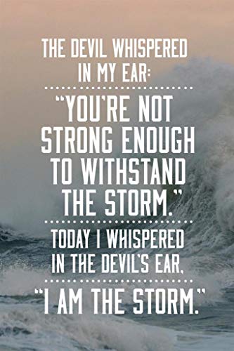 Image of Laminated I Am The Storm Quote Ocean Sea Photo Motivational Inspirational Teamwork Inspire Quotation Gratitude Positivity Support Motivate Good Vibes Carpe Diem Poster Dry Erase Wall Art 16x24