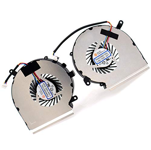 Deal4GO 4-pin 4-Wire CPU Cooling Fan w/GPU Fan Cooler Set PAAD06015SL for MSi GL72 GP72 GE62VR GE62VE GE72VR GP62VR GP62MVR GV62 GP72VR GL62M GL62VR GL72VR PE62VR PE62VM MS-16JB