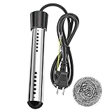 【MORISHOP】パイプヒーター・投げ込みヒーター 1500W 湯沸かし・追い焚き対応 バケツ・プール・高効率・省エネ 低温でも効果的 使いやすい携帯型 ヒーター (ワイヤボールが付いています)