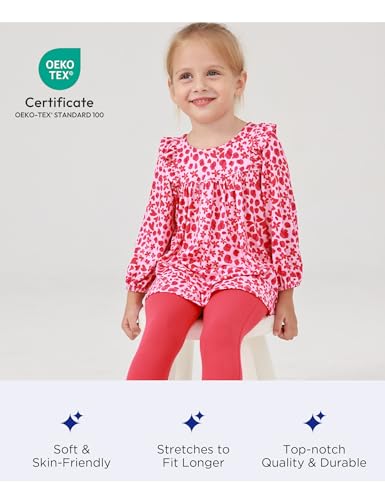 Bamboo Viscose Toddler Girl Blouse Top Long Sleeve Ruffle Hem Shirt for Girls3