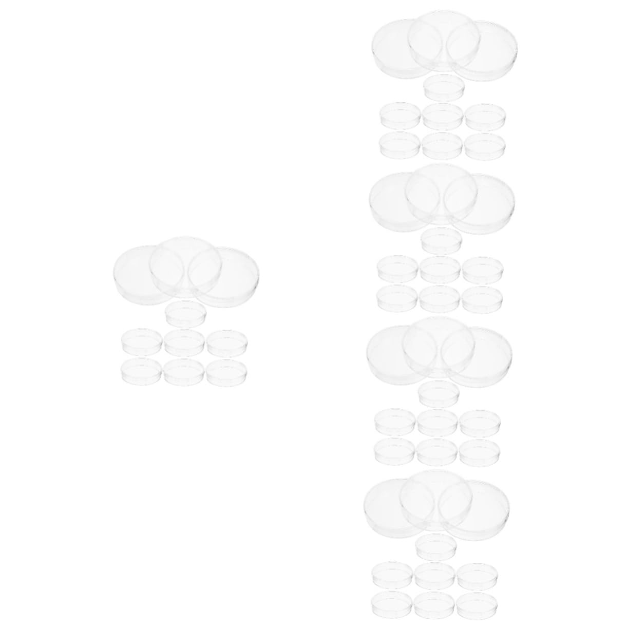 iplusmile 50pezzi Piastre Petri Trasparenti Con Coperchio Piastre Per Coltura Tissutale Per Esperimenti Scientifici Materiale Plastico e Pratico