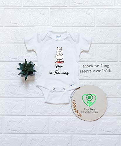 Yogi in Training -Organic Yoga Long Sleeve Infant Baby Bodysuit Onesie Outfit3
