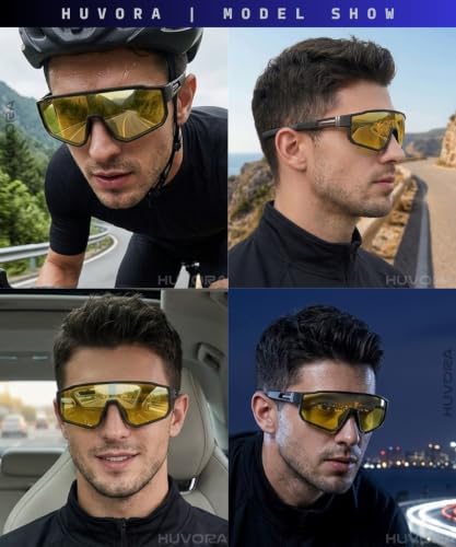 Image of MAXO POLARIZED Sports Sunglasses for Cricket Cycling Riding Biking Night Driving - Lightweight UV400 Protected Anti Glare Branded Goggles for Men - Stylish Mirrored Performance Shades