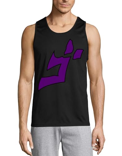 Débardeur en coton noir style anime 80 pour le sport et l'été