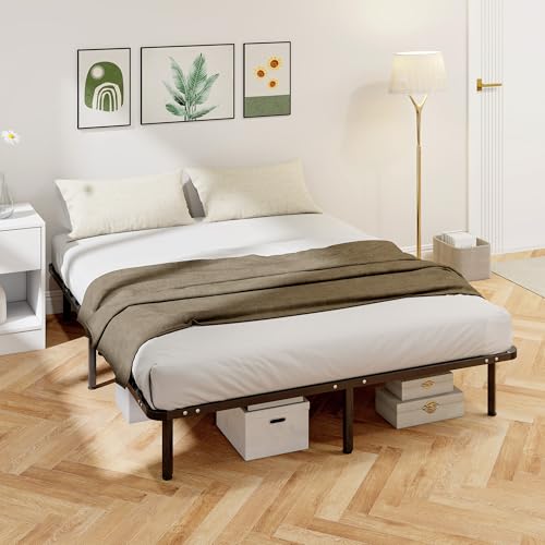 HOMCOM Cadre de lit 160 x 190 cm, lit 2