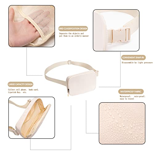 Image of Belt bag Fanny pack crossbody bags for women Everywhere belt bag (ivory)