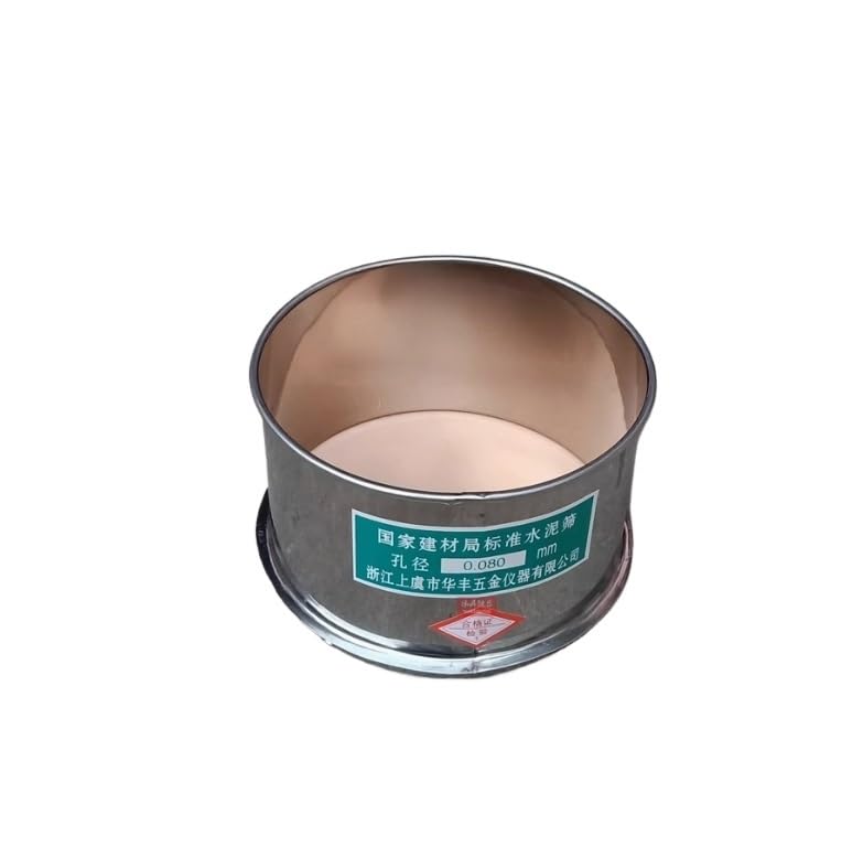 Cement Fineness Standard Sieve 0.045mm/0.08mm Copper (stainless Iron) Frame Water Sieve Diameter 12.5cm(Stainless steel0.08mm)