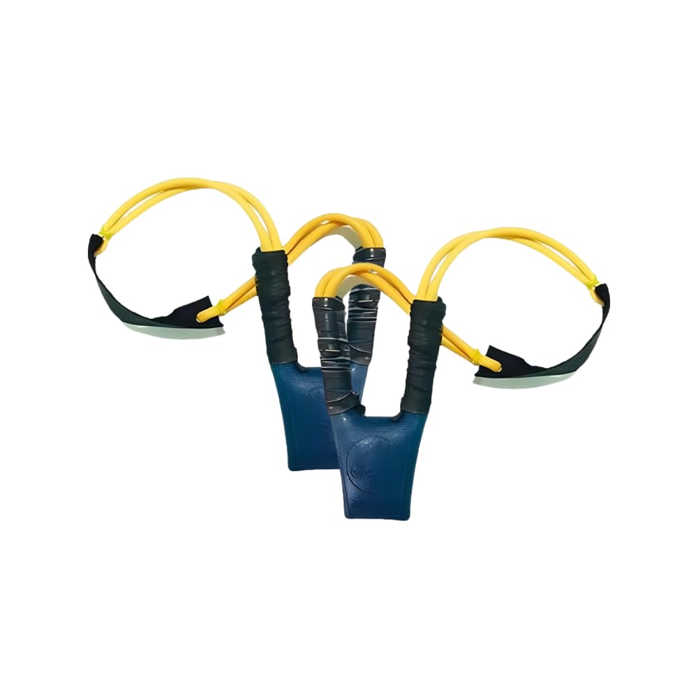 Durable Double Elastic Slingshot for Outdoor Practice | Strong ABS Plastic Frame Catapult with Comfortable Grip | High Power Rubber Band Launcher for Target Practice-image-18