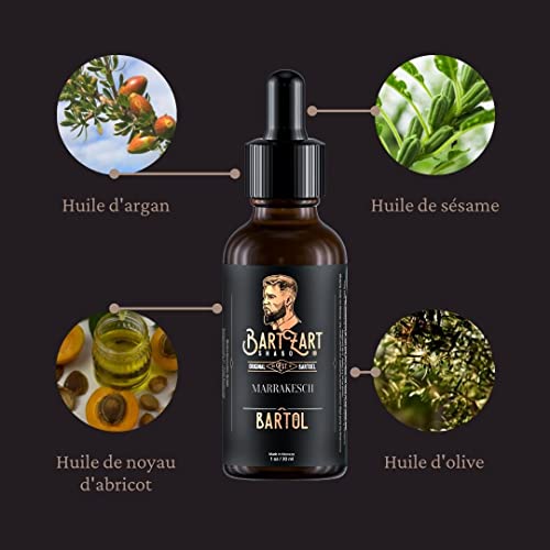 BartZart Shabo Bartbürste Set aus hochwertigem Bartöl mit Moschus Duft, natürliches Bart Balsam & Bart Bürste aus Wildschweinborsten | Bartpflege Set - Image 5