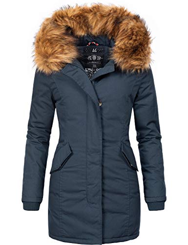 Preisvergleich Produktbild Marikoo Damen Winter Mantel Winterparka Karmaa-Prc Blau Gr. XS