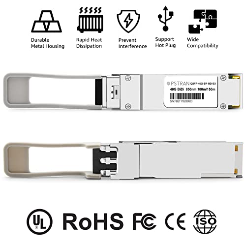 Image of 40GBASE-SR BiDi QSFP+ Optical Transceiver Module Compatible with Extreme 10329 40GBASE-SR Bi-Directional MMF 832nm - 918nm 150m Duplex LC