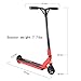 Playshion Freestyle Pro Scooter Stunt Scooters for Beginner Bright Red