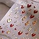 JMEOWIO 3D Nagelsticker Mond Stern Herz Nail Art Sticker Selbstklebend Nagelaufkleber 5D Stereoskopisch Dekoration Nageldesign Zubehör 1 Blatt