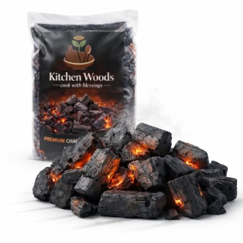 Image of Eco-Friendly Natural Wood Charcoal 1.2 KG | Long Burning Coal & Air Purifier Koyla for BBQ, Grilling, Cooking, Pooja, Dhoop, Havan & Gardening | Activated Charcoal for Indoor Plants