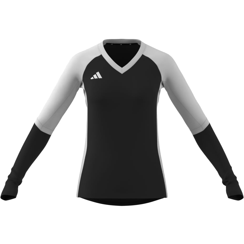 adidas Kobiety Volleyball Quickset Long Sleeve Jersey Shirt, Black, S Tall
