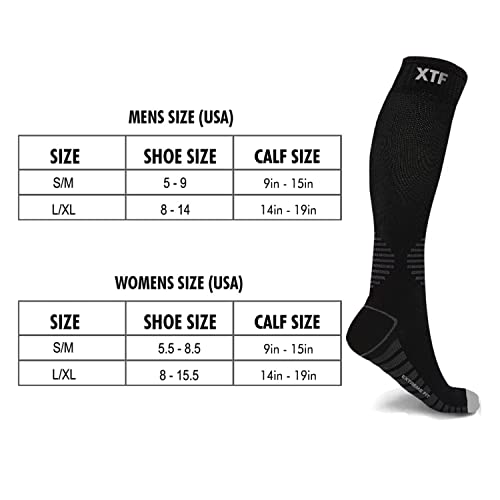 Compression Socks Knee High - Made For Running, Athletics And Pregnancy - 6 Pair #TOP1