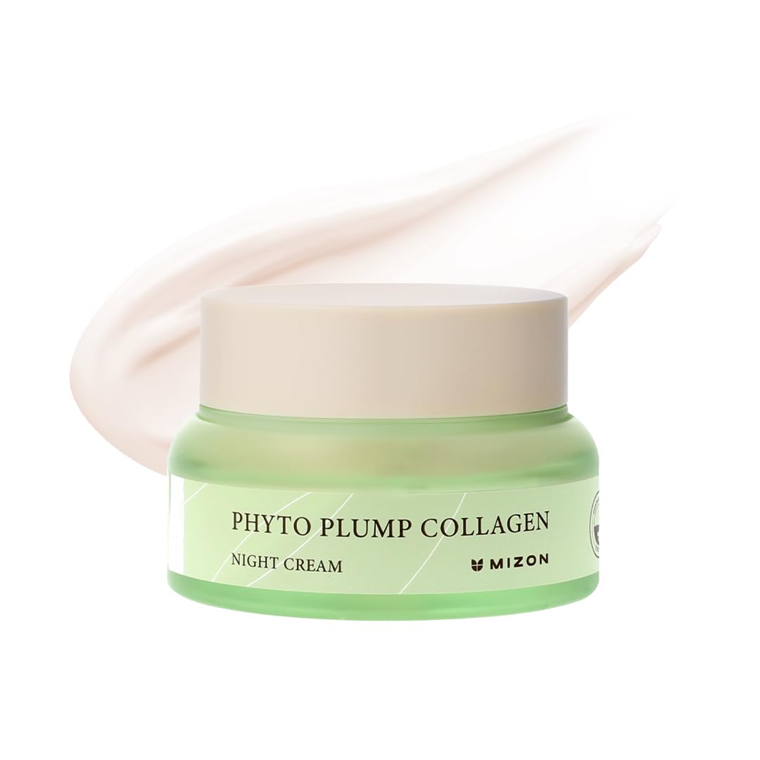 [MIZON] PHYTO PLUMP COLLAGEN NIGHT CREAM (50 ml) Soin coréen - Crème de Nuit Collagène Vegan - Hydratation Intense et Régénération Nocturne - Réduction des rides