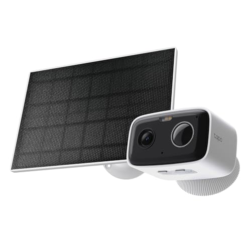 Tapo TP Link C400 Kit   Cámara de batería para Exteriores con Base de Panel Solar, inalámbrica, 1080P, detección Gratuita de Personas/vehículos, Almacenamiento SD/Nube, visión Nocturna a Color, no