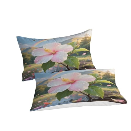 Parure de lit Hibiscus fermeture éclair cachée microfibre - 3