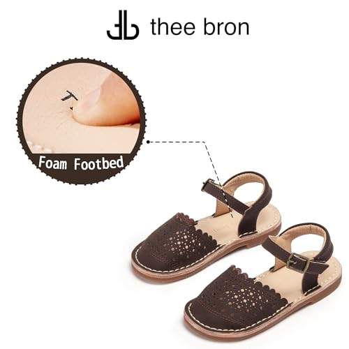 Image of THEE BRON Toddler Girls Espadrilles Sandals Hollow Out Rustic Dress Shoes