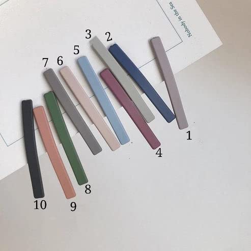 10 Pieces Morandi Hair Clips Hair Clips One Line Hair Clips Colorful Non Slip Hair Clips Styling for Women Baby Girls (Multicolor)