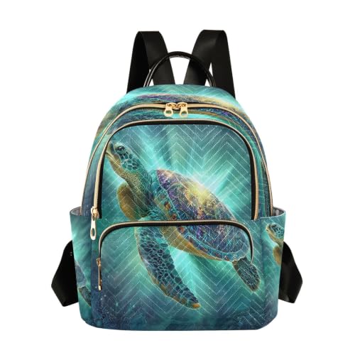 Bolso casual tipo mini mochila de moda para evitar la pesadez diaria diseño tortuga M