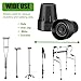 SenseYo 4 Pcs Replacement Rubber Cane Tips for Canes Crutch Walking Sticks and Walkers (0.75