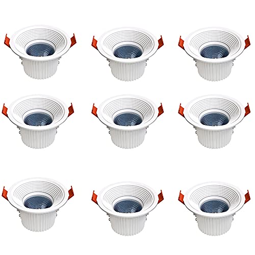 Foco LED empotrable de 9 focos, de Lado Estrecho, para Centro Comercial, Sala de exposiciones, Techo, 10 W.