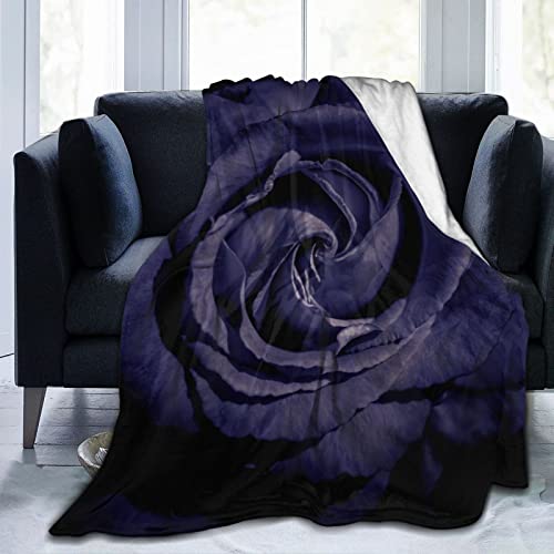 Ultra-Soft Micro Fuzzy Throw Blanket Black Rose Fluffy Cozy Warm Blankets Soft Blankets Decorative For Couch Bed Sofa Bedroom For Four Seasons 50"X40" #TOP6