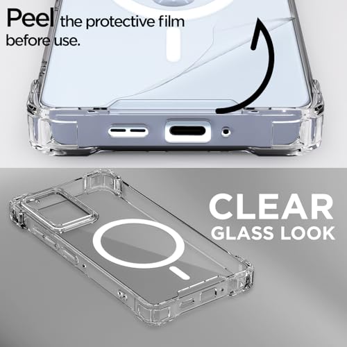 Image of Pikkme Back Cover for Motorola Moto Edge 50 Fusion 5G / Moto G96 5G Mag-Safe Shockproof PC + TPU Protective Case Magnetic Support Bumper Case (Transparent Mag-Safe)